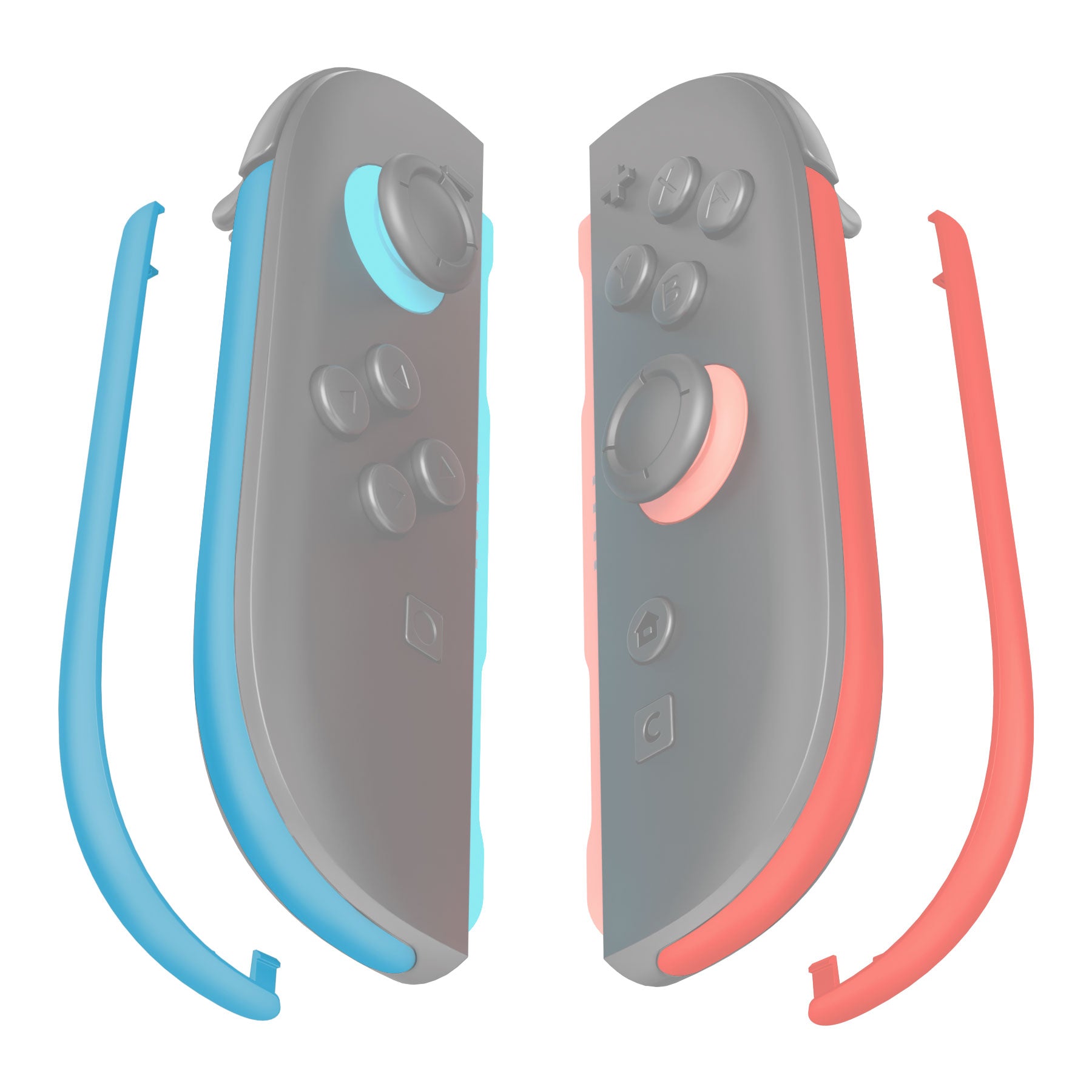 eXtremeRate Replacement Decorative Strips for Joycon 2 of Nintendo