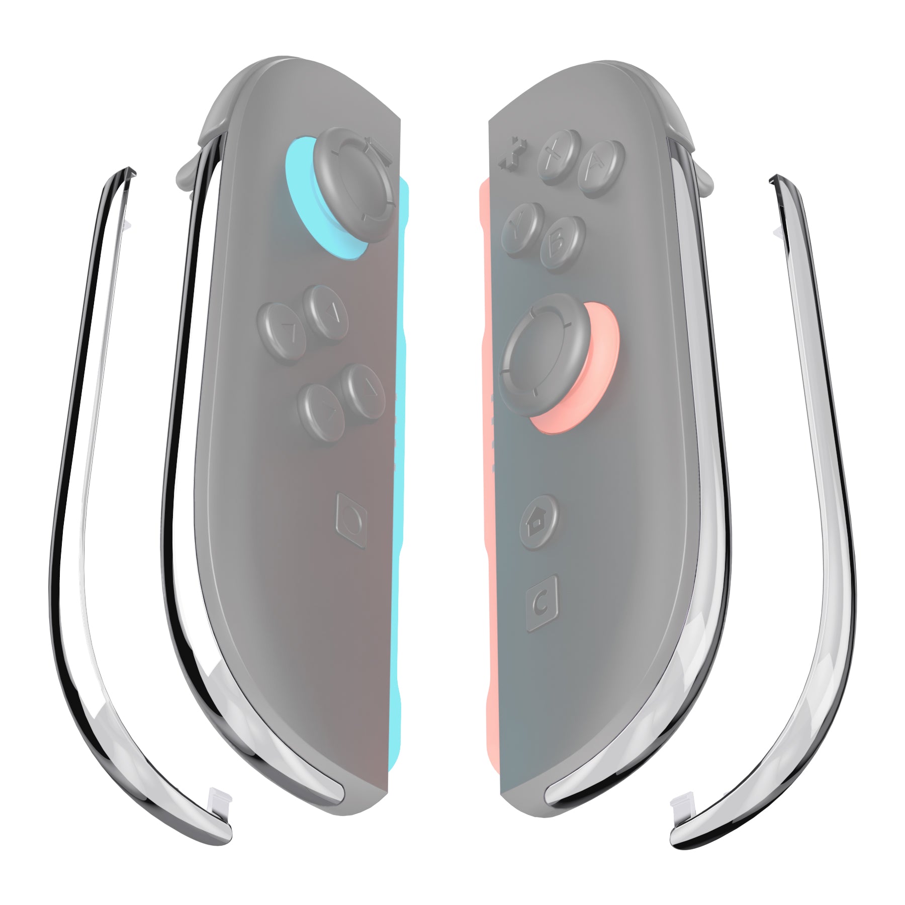 eXtremeRate Replacement Decorative Strips for Joycon 2 of Nintendo