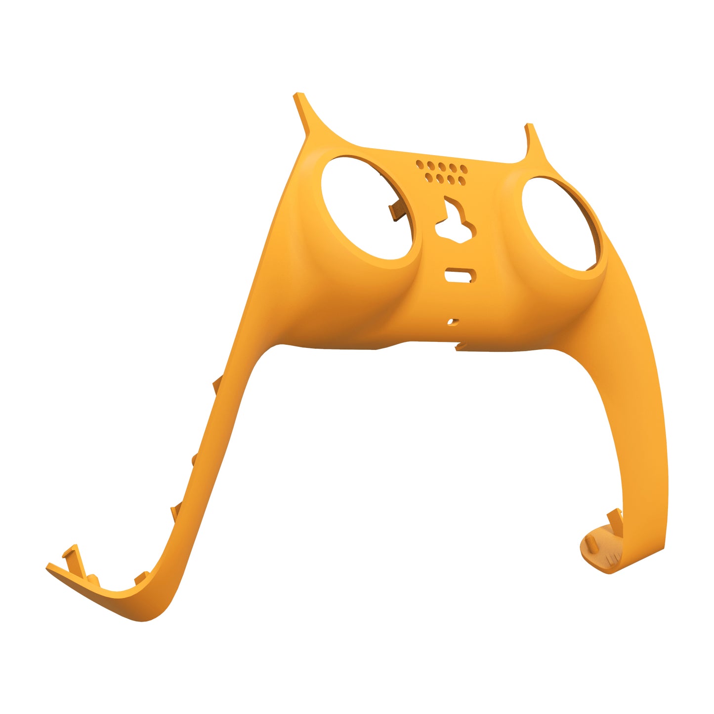 eXtremeRate Replacement Decorative Trim Shell with Accent Rings Compatible with PS5 Controller BDM-010/020/030/040/050 - Caution Yellow