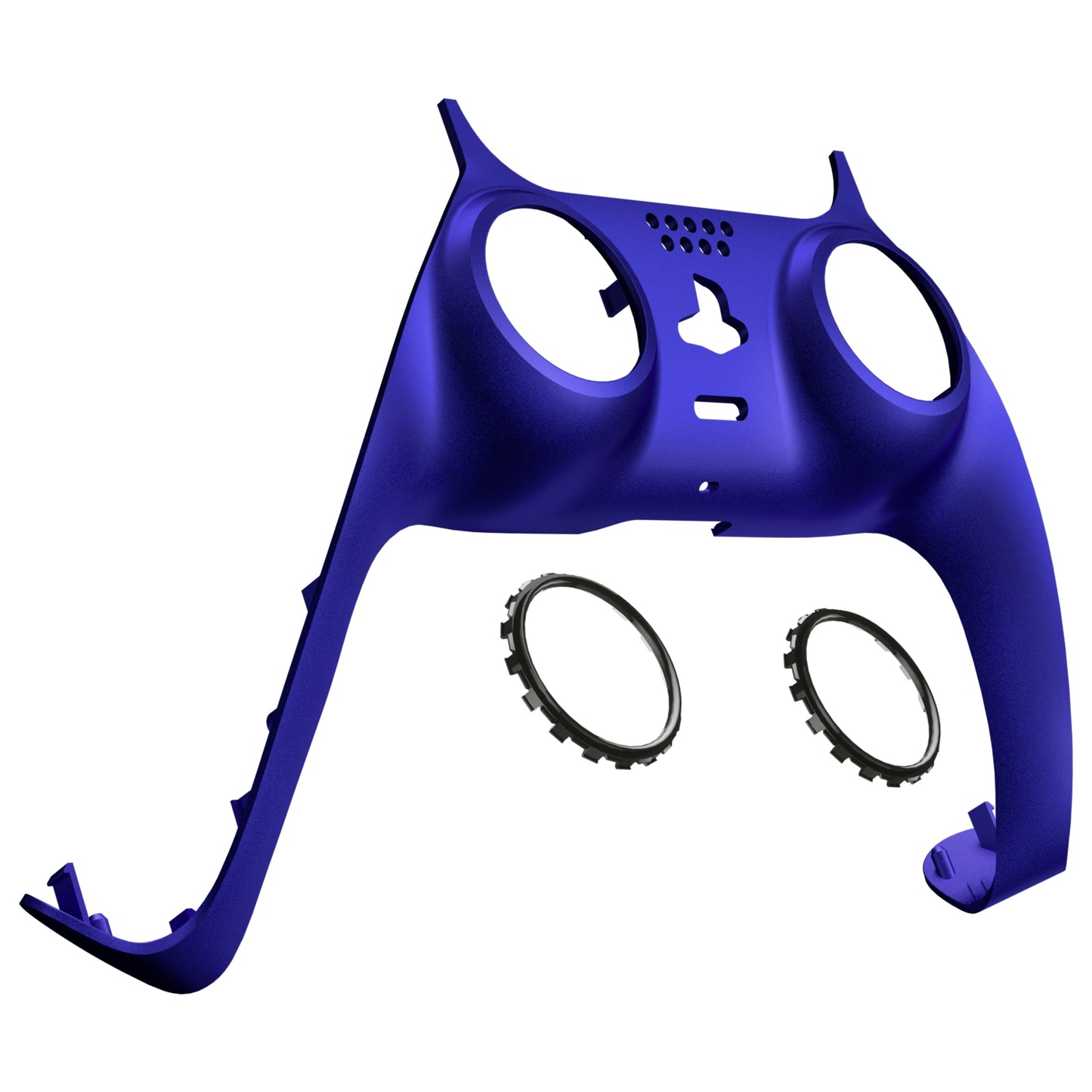 eXtremeRate Replacement Decorative Trim Shell with Accent Rings Compatible with PS5 Controller BDM-010/020/030/040/050 - Cobalt Blue