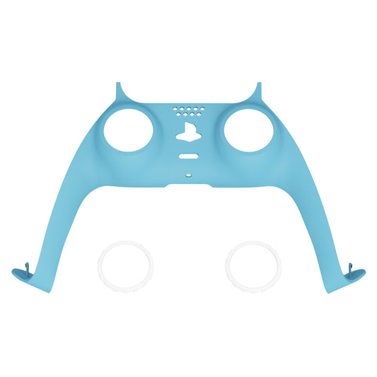 eXtremeRate Replacement Decorative Trim Shell with Accent Rings Compatible with PS5 Controller BDM-010/020/030/040/050 - Heaven Blue