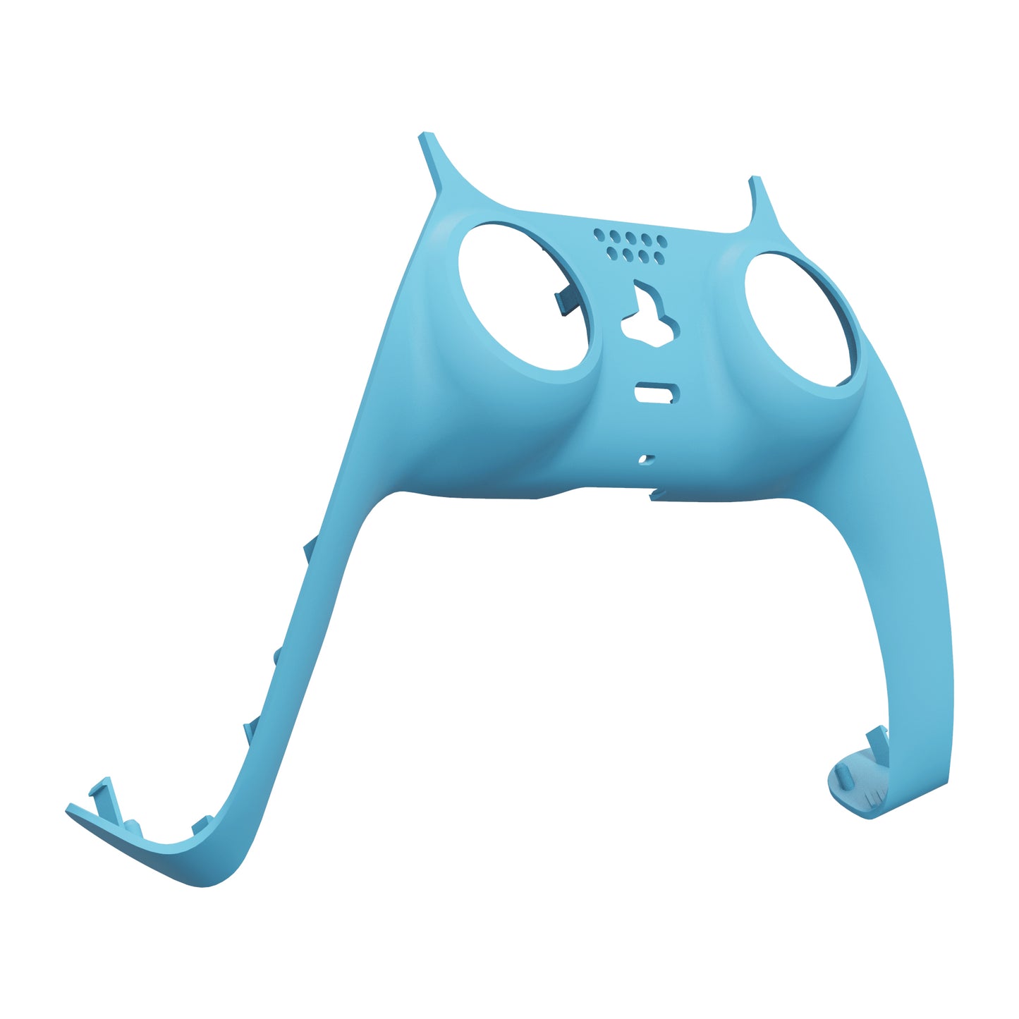 eXtremeRate Replacement Decorative Trim Shell with Accent Rings Compatible with PS5 Controller BDM-010/020/030/040/050 - Heaven Blue