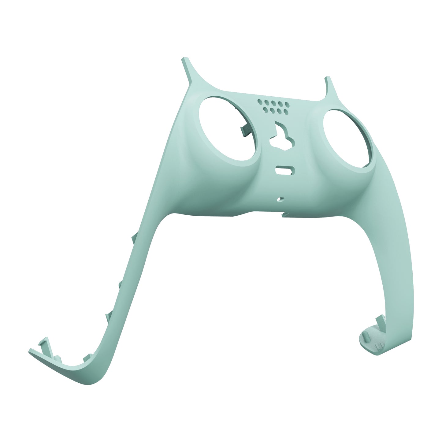 eXtremeRate Replacement Decorative Trim Shell with Accent Rings Compatible with PS5 Controller BDM-010/020/030/040/050 - Light Cyan