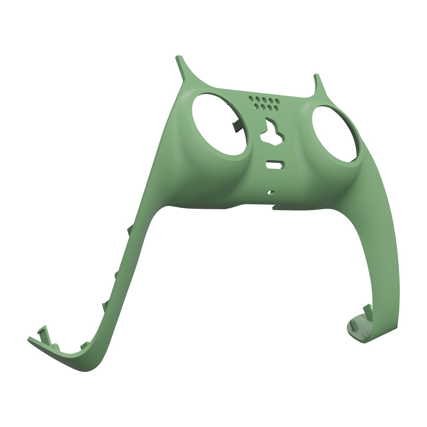 eXtremeRate Replacement Decorative Trim Shell with Accent Rings Compatible with PS5 Controller BDM-010/020/030/040/050 - Matcha Green