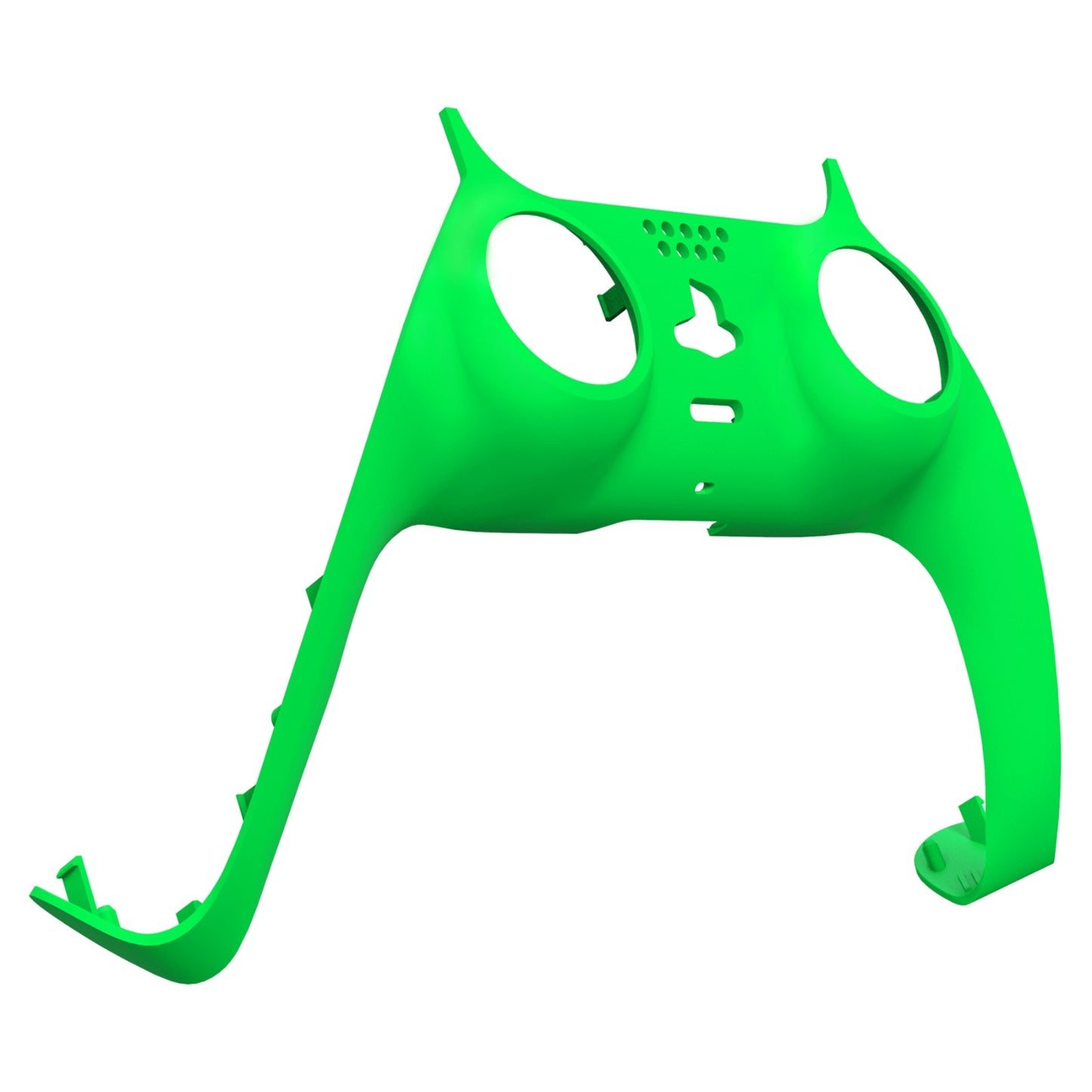 eXtremeRate Replacement Decorative Trim Shell with Accent Rings Compatible with PS5 Controller BDM-010/020/030/040/050 - Neon Green