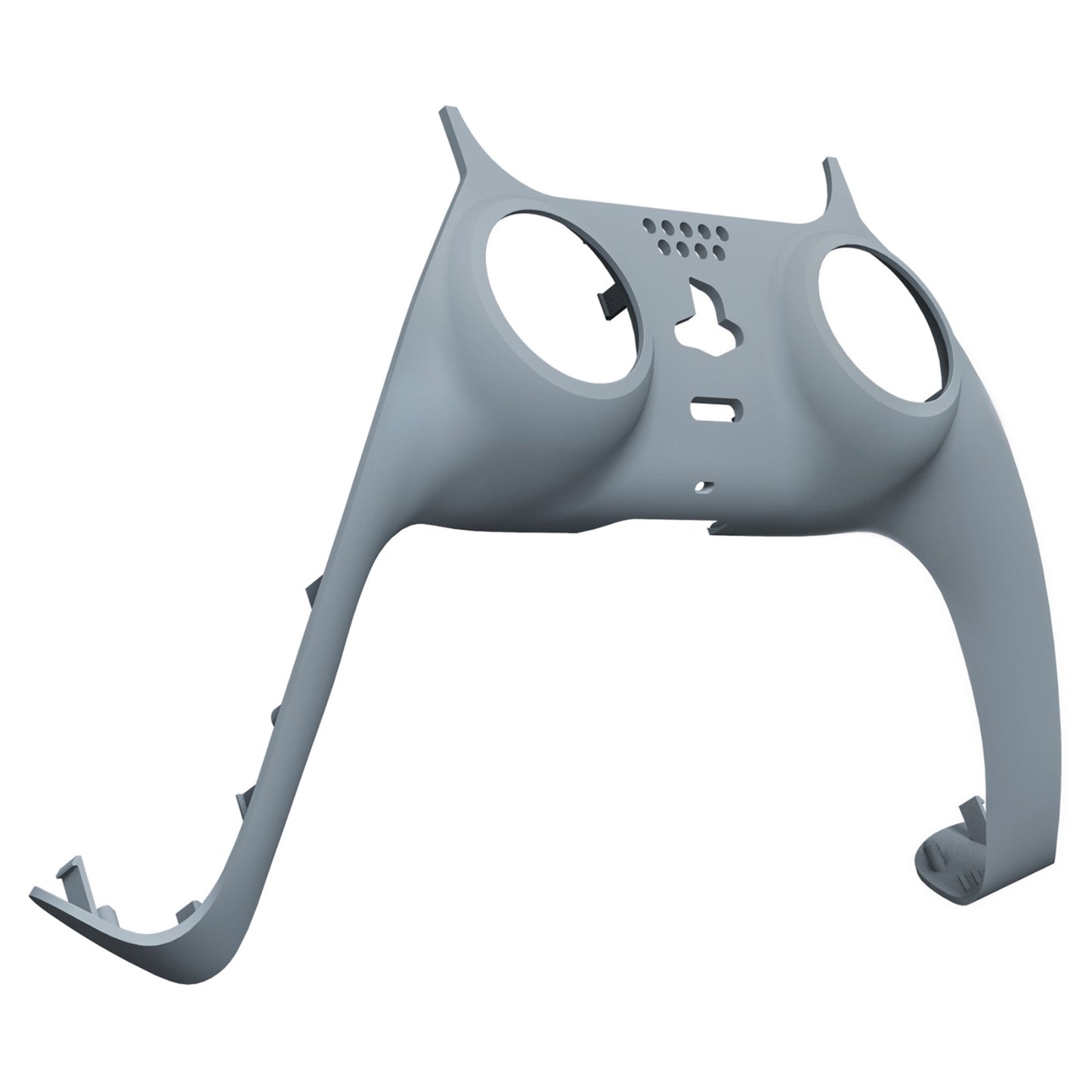 eXtremeRate Replacement Decorative Trim Shell with Accent Rings Compatible with PS5 Controller BDM-010/020/030/040/050 - New Hope Gray