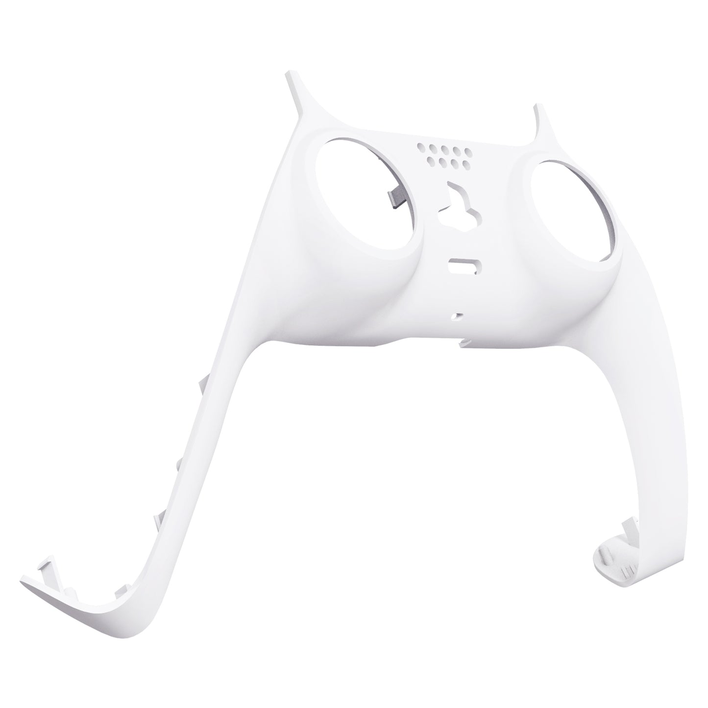 eXtremeRate Replacement Decorative Trim Shell with Accent Rings Compatible with PS5 Controller BDM-010/020/030/040/050 - White