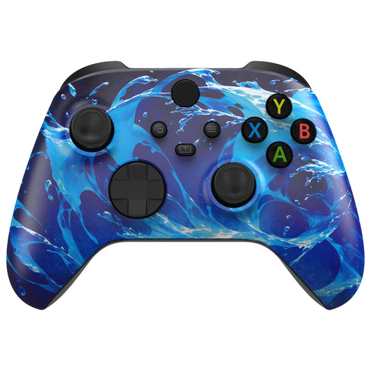 eXtremeRate Replacement Faceplate Front Housing Shell for Xbox Series X & S Controller - Aqua Magic