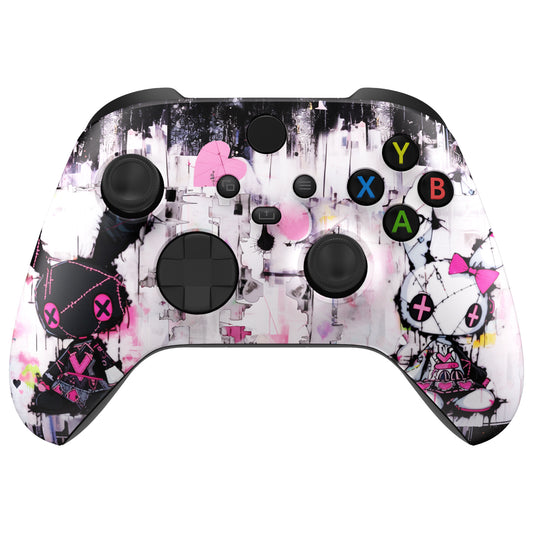 eXtremeRate Replacement Faceplate Front Housing Shell for Xbox Series X & S Controller - Lovely Punky Bunny