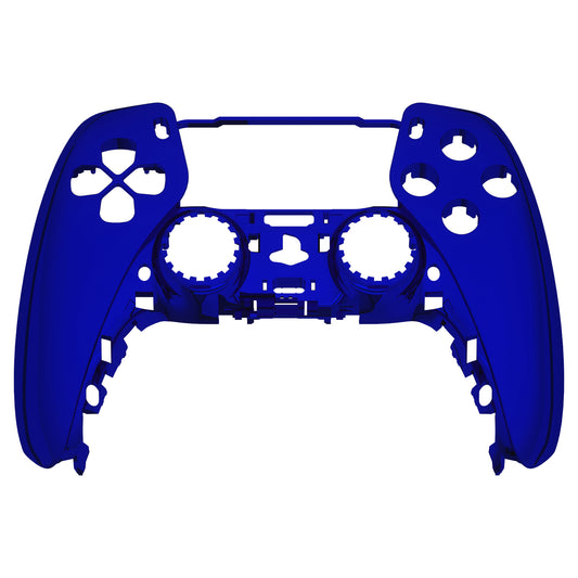eXtremeRate Replacement Front Housing Shell Compatible with PS5 Controller BDM-010/020/030/040/050 - Chrome Blue Glossy