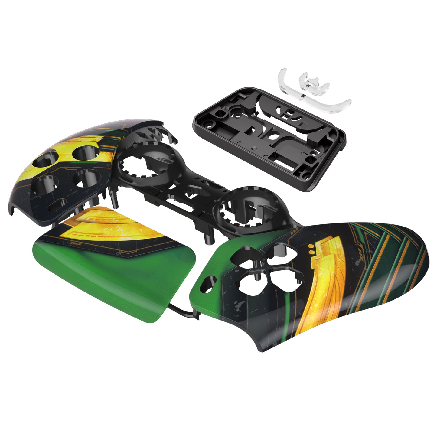 eXtremeRate Replacement Front Housing Shell with Touchpad Compatible with PS5 Controller BDM-010/020/030/040/050 - Armor of Ragnarok