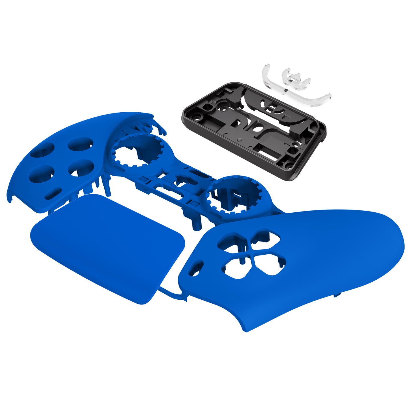 eXtremeRate Replacement Front Housing Shell with Touchpad Compatible with PS5 Controller BDM-010/020/030/040/050 - Blue