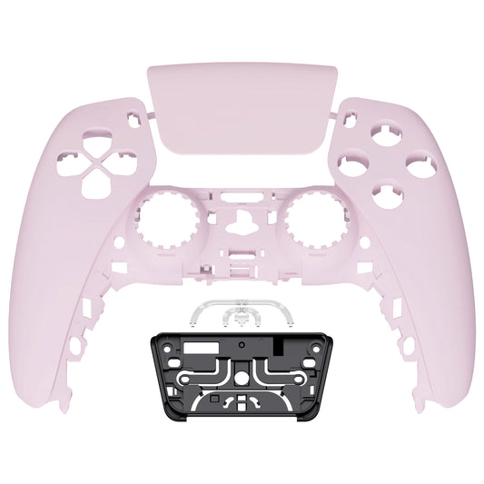 eXtremeRate Replacement Front Housing Shell with Touchpad Compatible with PS5 Controller BDM-010/020/030/040/050 - Cherry Blossoms Pink