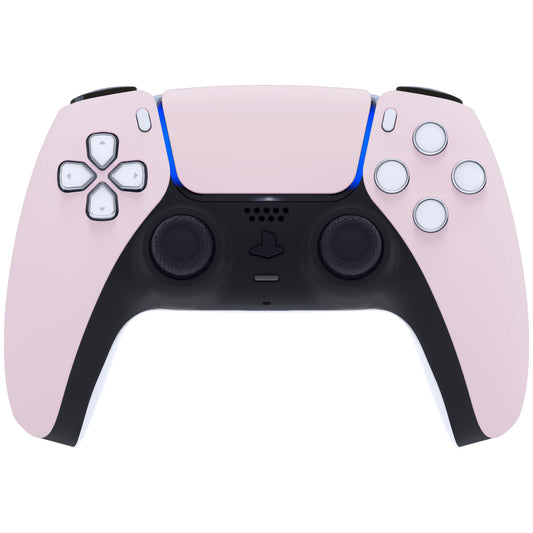eXtremeRate Replacement Front Housing Shell with Touchpad Compatible with PS5 Controller BDM-010/020/030/040/050 - Cherry Blossoms Pink