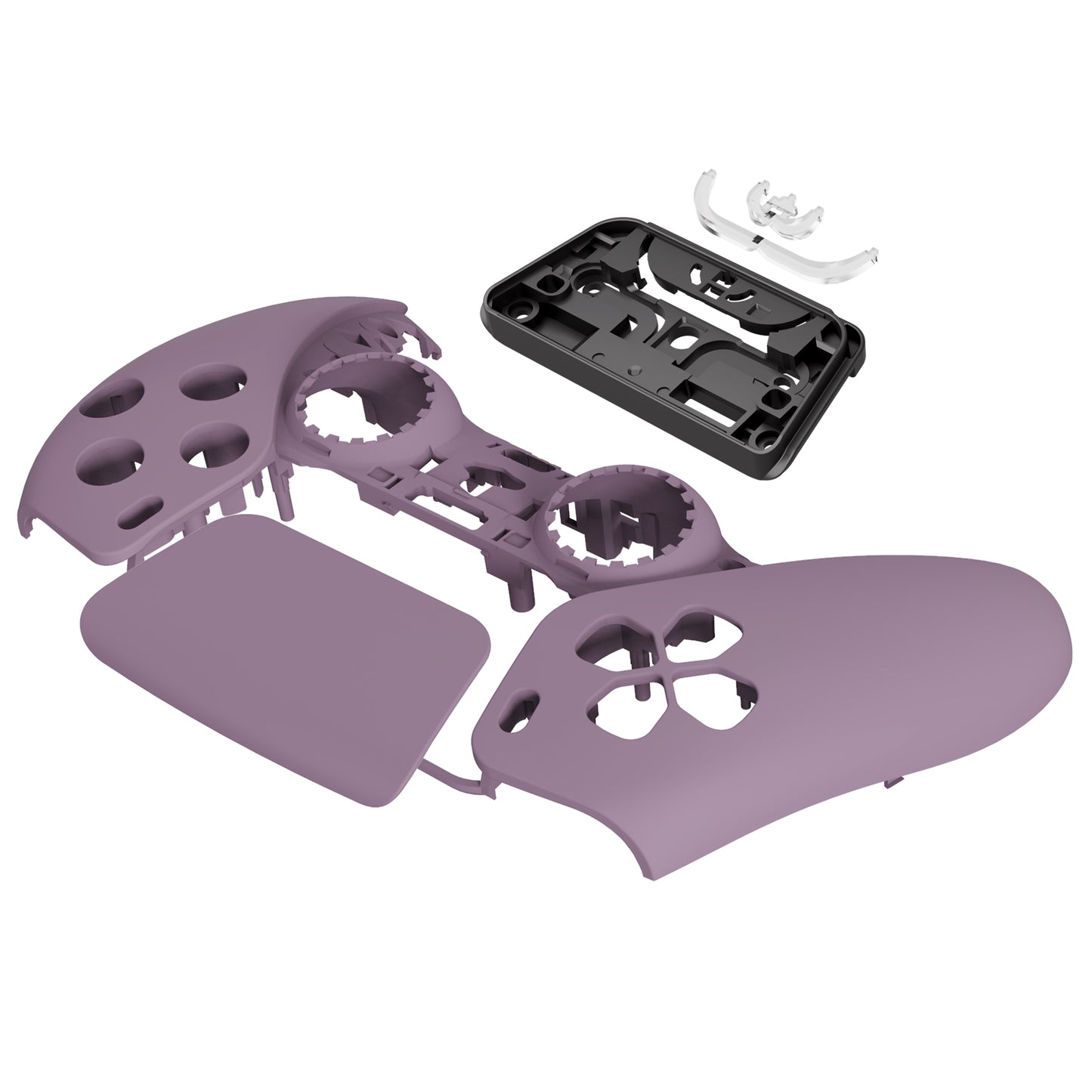 eXtremeRate Replacement Front Housing Shell with Touchpad Compatible with PS5 Controller BDM-010/020/030/040/050 - Dark Grayish Violet