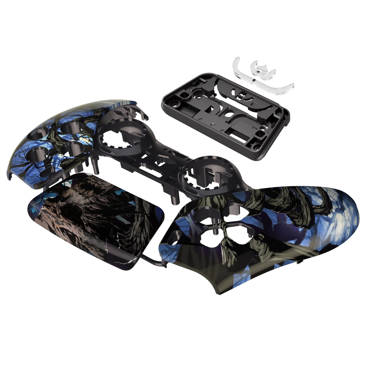 eXtremeRate Replacement Front Housing Shell with Touchpad Compatible with PS5 Controller BDM-010/020/030/040/050 - Glow in Dark - The Awakening of the Earth Lord