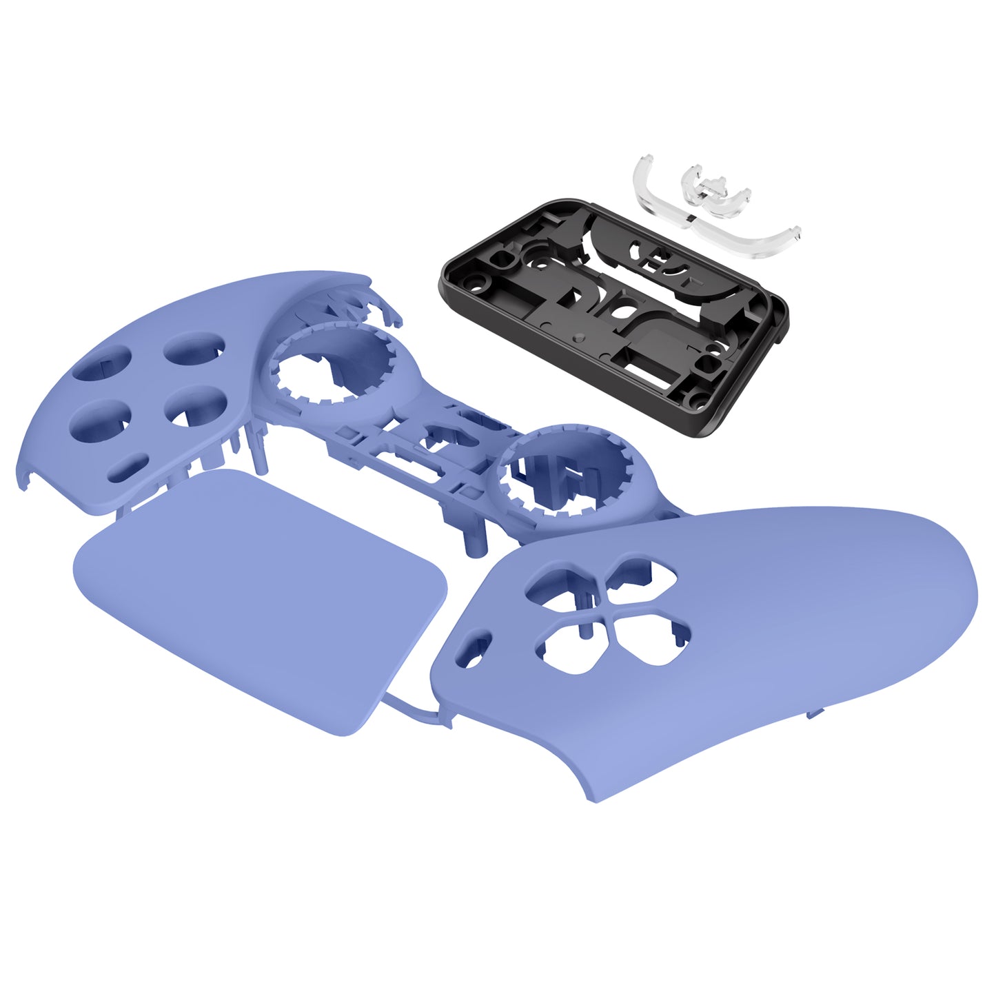 eXtremeRate Replacement Front Housing Shell with Touchpad Compatible with PS5 Controller BDM-010/020/030/040/050 - Light Violet