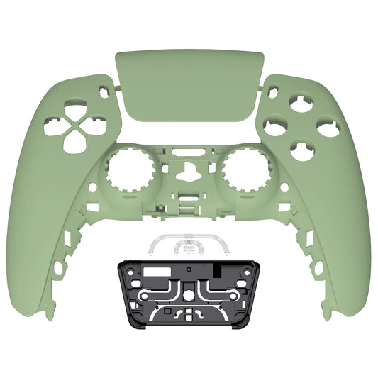 eXtremeRate Replacement Front Housing Shell with Touchpad Compatible with PS5 Controller BDM-010/020/030/040/050 - Matcha Green