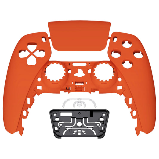 eXtremeRate Replacement Front Housing Shell with Touchpad Compatible with PS5 Controller BDM-010/020/030/040/050 - Orange