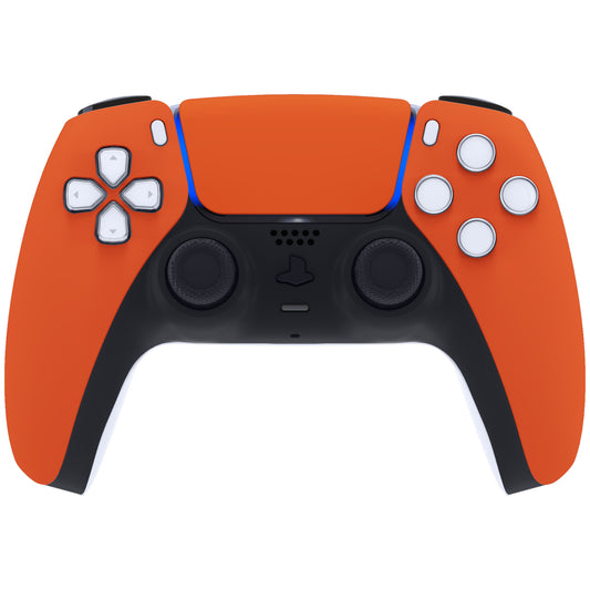eXtremeRate Replacement Front Housing Shell with Touchpad Compatible with PS5 Controller BDM-010/020/030/040/050 - Orange