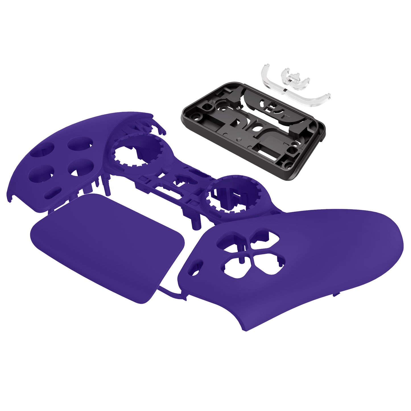 eXtremeRate Replacement Front Housing Shell with Touchpad Compatible with PS5 Controller BDM-010/020/030/040/050 - Purple
