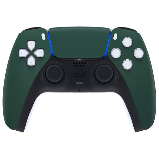 eXtremeRate Replacement Front Housing Shell with Touchpad Compatible with PS5 Controller BDM-010/020/030/040/050 - Racing Green