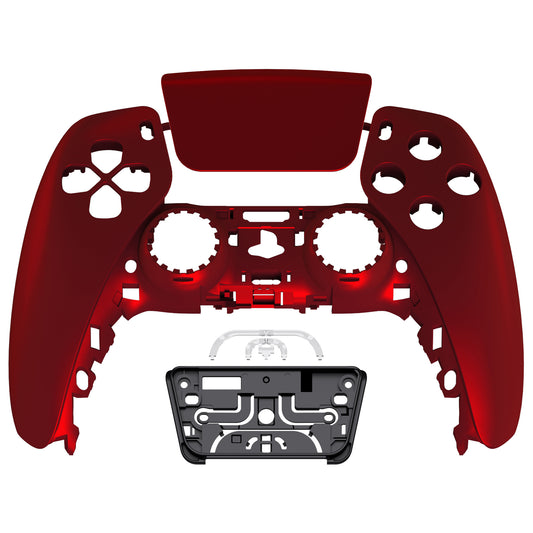 eXtremeRate Replacement Front Housing Shell with Touchpad Compatible with PS5 Controller BDM-010/020/030/040/050 - Scarlet Red
