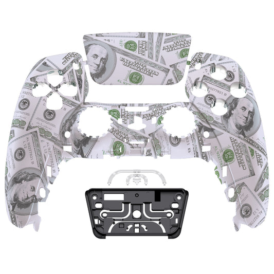 eXtremeRate Replacement Front Housing Shell with Touchpad Compatible with PS5 Controller BDM-010/020/030/040/050 - The $100 Cash Money