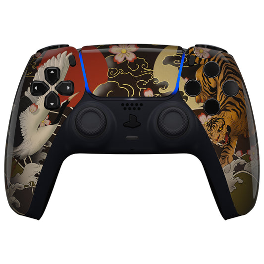 eXtremeRate Replacement Front Housing Shell with Touchpad Compatible with PS5 Controller BDM-010/020/030/040/050 - Tiger & Crane