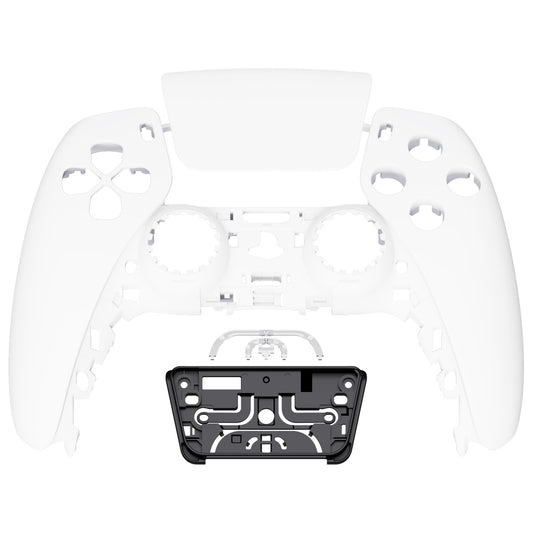 eXtremeRate Replacement Front Housing Shell with Touchpad Compatible with PS5 Controller BDM-010/020/030/040/050 - White