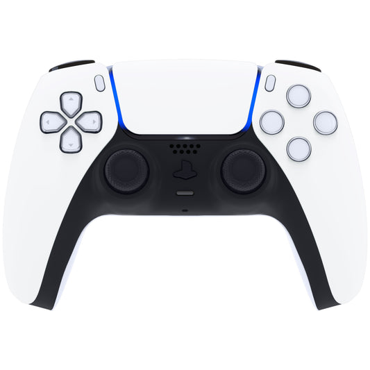 eXtremeRate Replacement Front Housing Shell with Touchpad Compatible with PS5 Controller BDM-010/020/030/040/050 - White