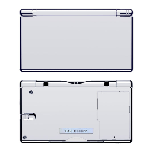 eXtremeRate Replacement Full Housing Shell & Buttons with Screen Lens for Nintendo DS Lite NDSL - Chrome Silver