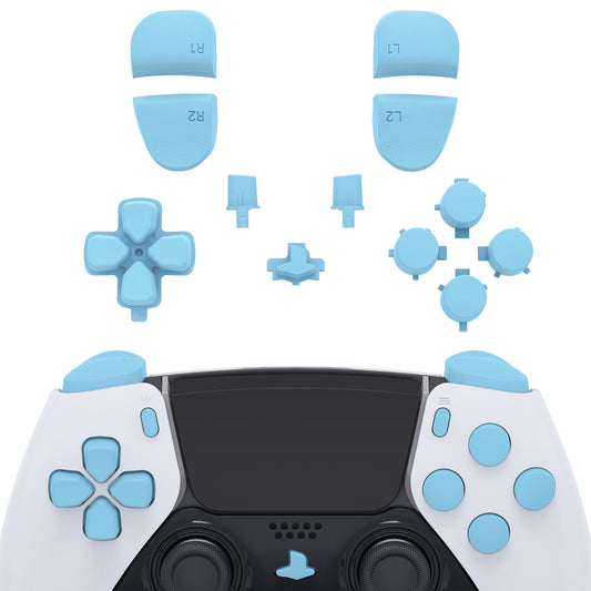 eXtremeRate Replacement Full Set Buttons Compatible with PS5 Edge Controller - Heaven Blue
