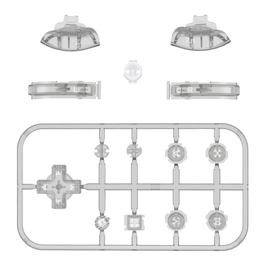 eXtremeRate Replacement Full Set Buttons for NS Switch Lite - Clear Black