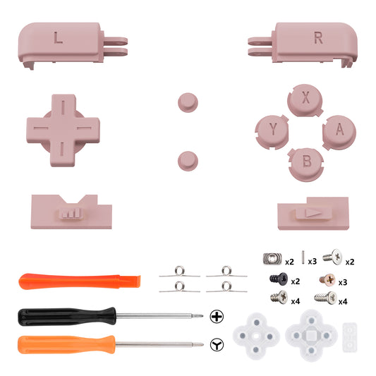 eXtremeRate Replacement Full Set Buttons for Nintendo DS Lite NDSL - Cherry Blossoms Pink eXtremeRate