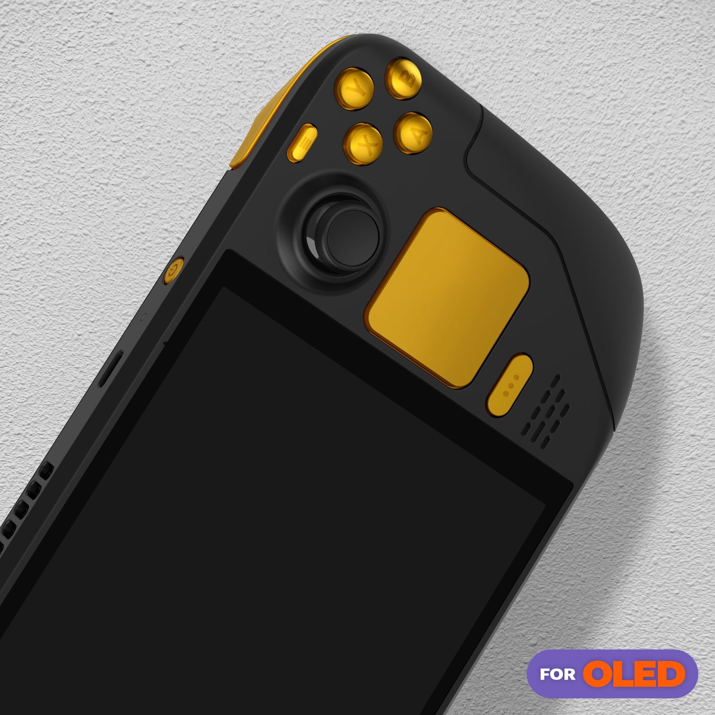 eXtremeRate Replacement Full Set Buttons for Steam Deck OLED - Chrome Gold