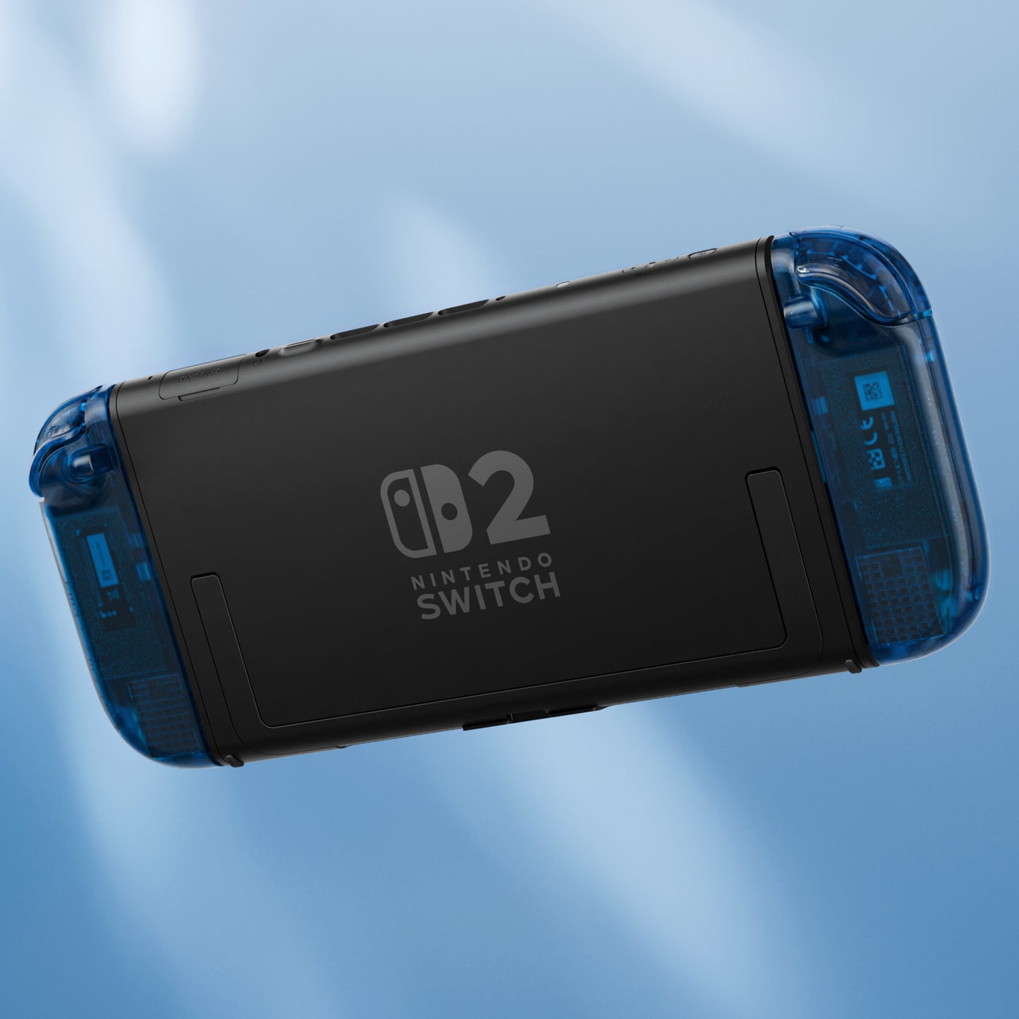 eXtremeRate DIY Replacement Full Set Shell Case with Buttons for Joycon 2 of Nintendo Switch 2 - Deluxe Version - Clear Blue