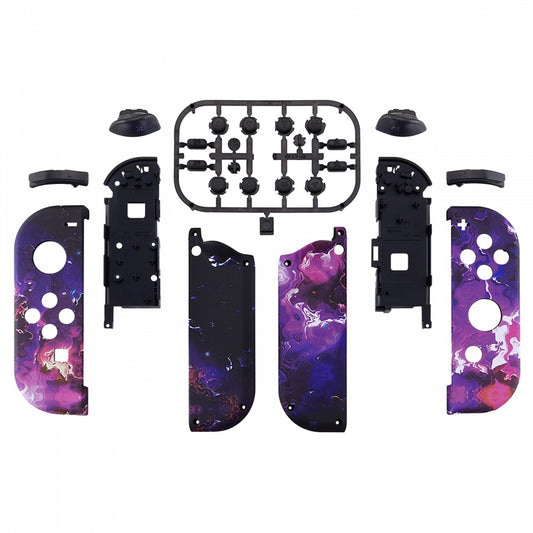 eXtremeRate Replacement Full Set Shell Case with Buttons for Joycon of NS Switch - Surreal Lava