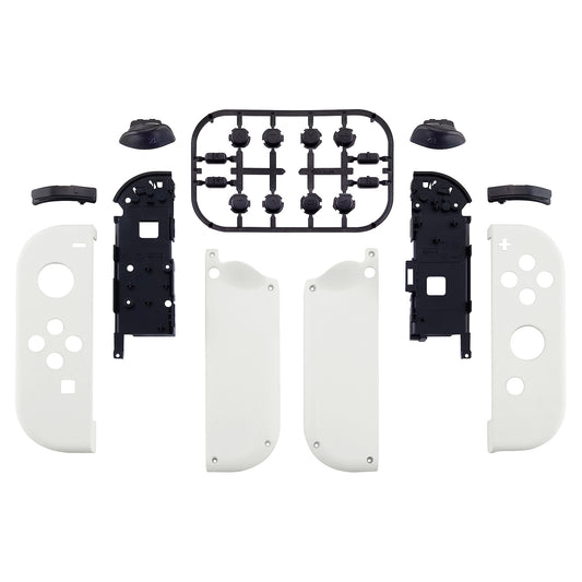 eXtremeRate Replacement Full Set Shell Case with Buttons for Joycon of NS Switch - White