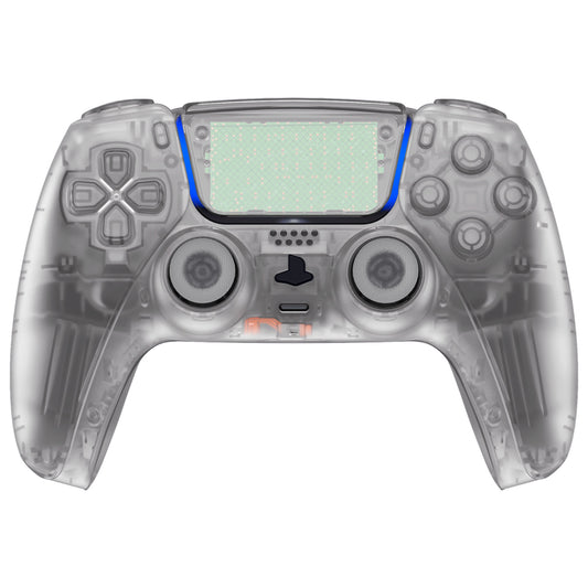 eXtremeRate Replacement Full Set Shells with Buttons Compatible with PS5 Controller BDM-030/040/050 - Glow in Dark - Green