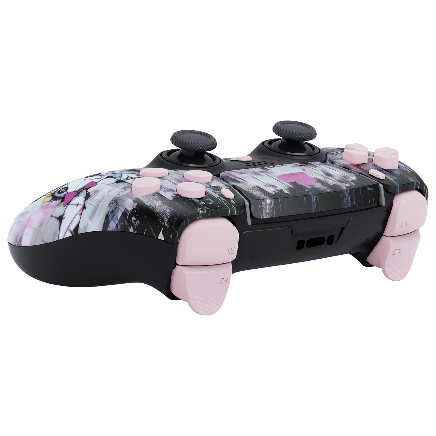 eXtremeRate Replacement Full Set Shells with Buttons Compatible with PS5 Edge Controller - Lovely Punky Bunny
