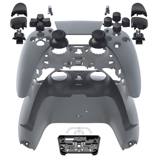 eXtremeRate Replacement Full Set Shells with Buttons Compatible with PS5 Controller BDM-030/040/050 - New Hope Gray