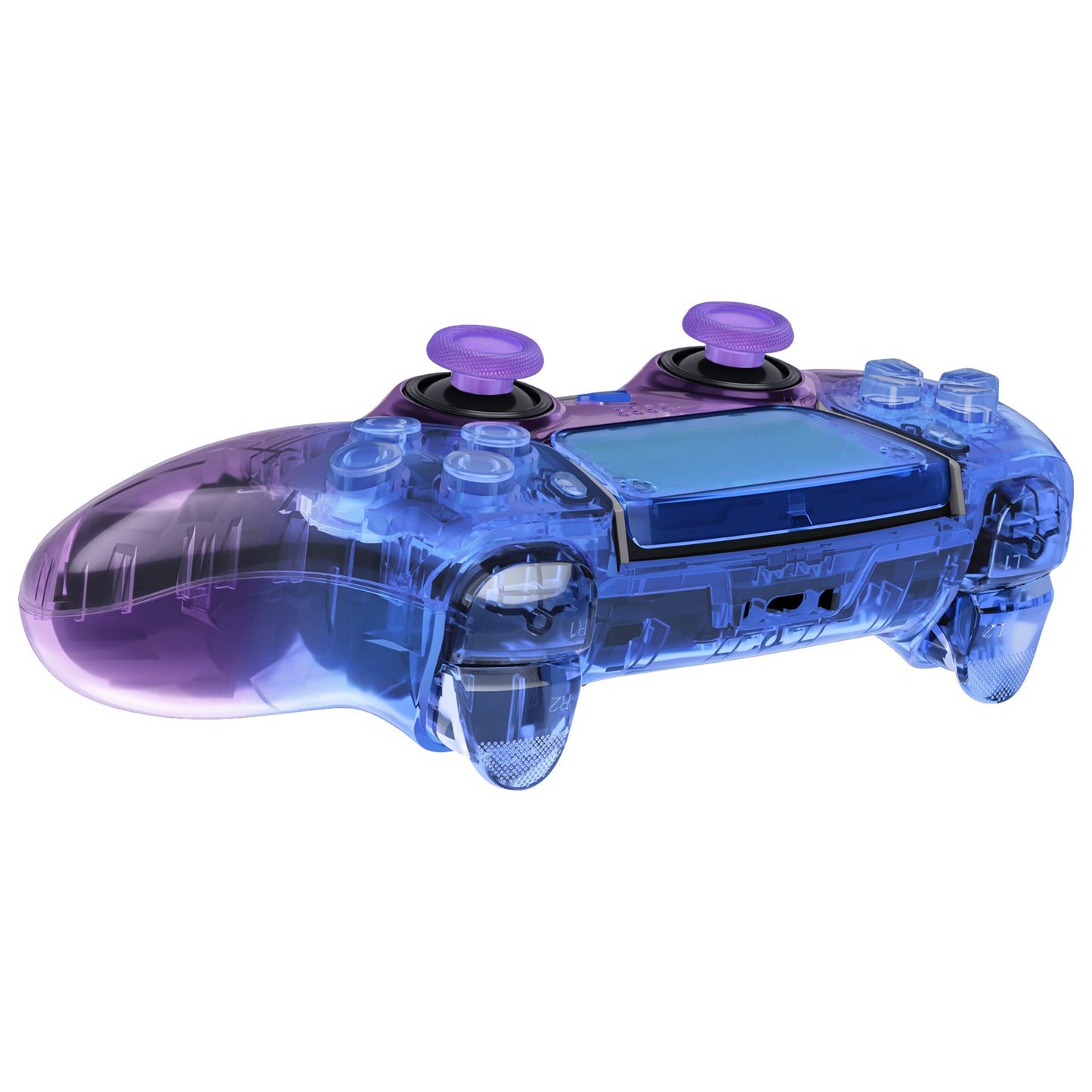 eXtremeRate Replacement Full Set Shells with Buttons Compatible with PS5 Edge Controller - Gradient Translucent Bluebell
