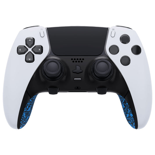 eXtremeRate Replacement Top Bottom Decorative Trim Shell Compatible with PS5 Edge Controller - Textured Blue eXtremeRate