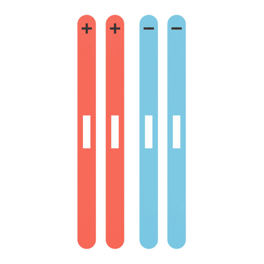 eXtremeRate Side Rail Slot Sticker for Nintendo Switch 2 Console - Blue & Orange