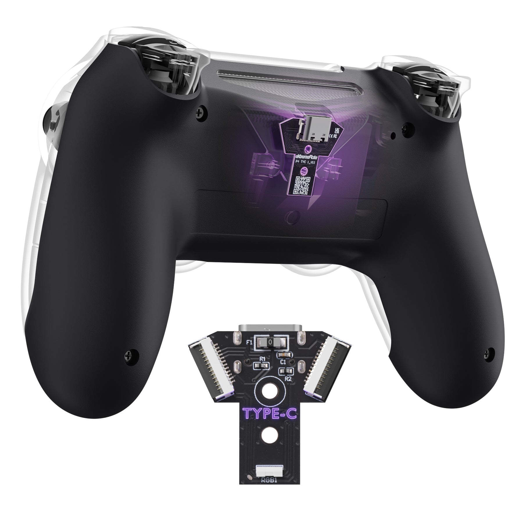 eXtremeRate Type-C Version Replacement Bottom Shell Compatible