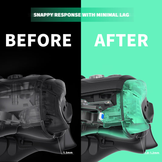 eXtremeRate Whole Clicky Kit for Xbox Elite Series 2 Controller Shoulder ABXY Buttons, Ergonomic Tactile Switches LT RT A B X Y Mouse Click Kit for Xbox Elite Series 2 Core Controller (Model 1797)