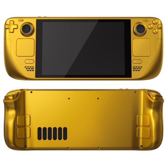 eXtremeRate Custom Full Set Shell with Buttons for Steam Deck LCD - Chrome Gold