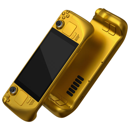 eXtremeRate Custom Full Set Shell with Buttons for Steam Deck LCD - Chrome Gold