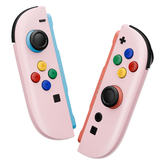 eXtremeRate DIY Replacement Full Set Shell Case with Buttons for Joycon 2 of Nintendo Switch 2 - Essence Version - Cherry Blossoms Pink